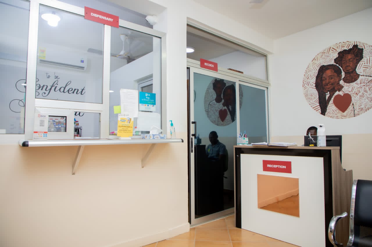 Pharmacy and dispensary at Yaaba Heart Clinic